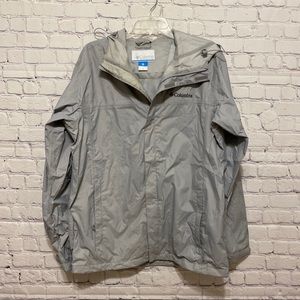 Columbia SZ Med Gray Breathable Men's Rain Jacket